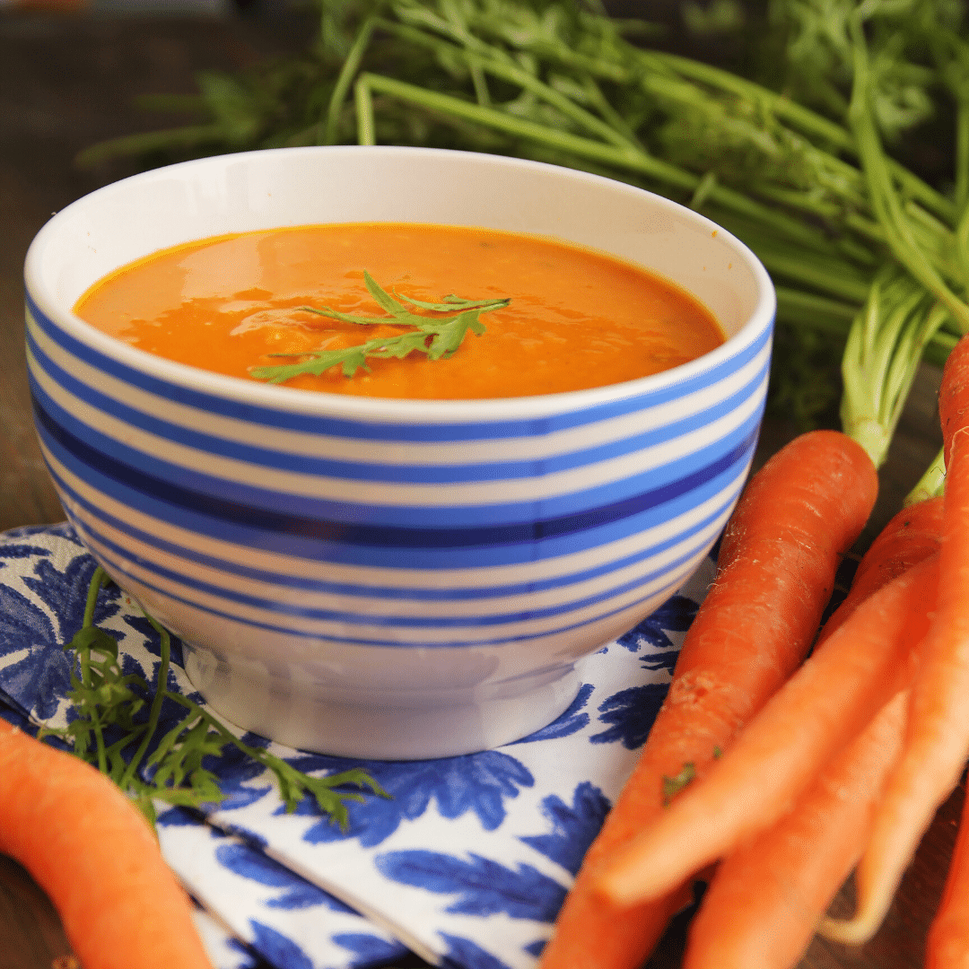 Hot or Cold Carrot, Coconut, Lime Soup - FEAST