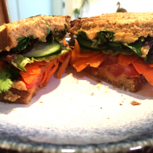 Vegetarian Hummus Sandwich